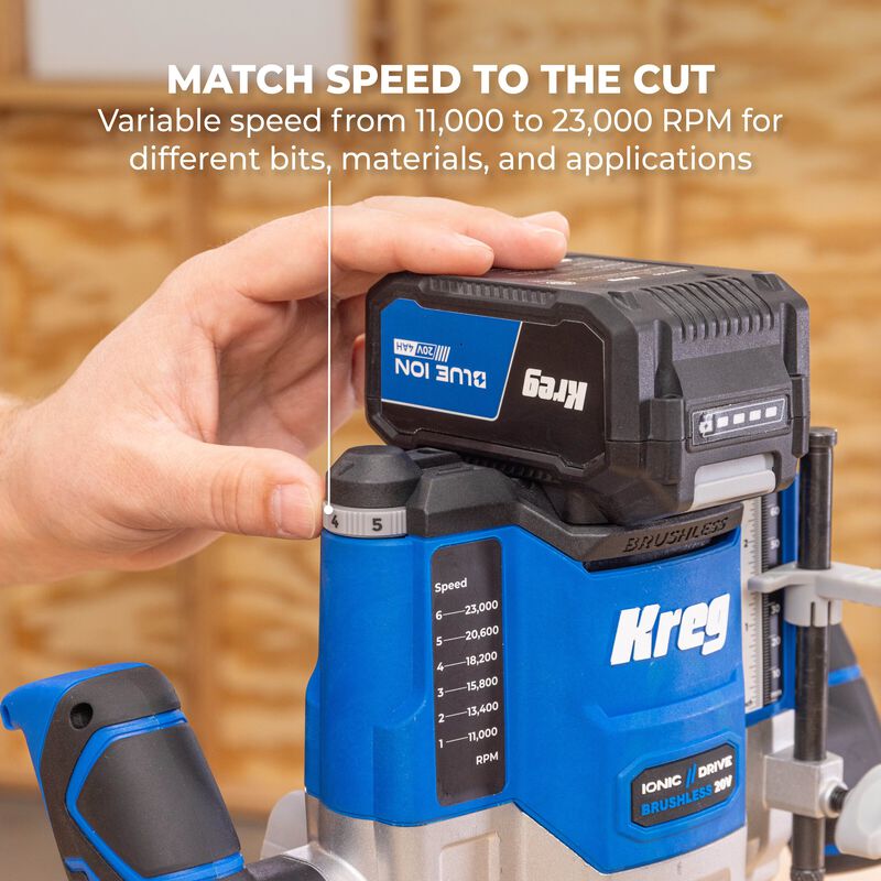 Kreg 20V Ionic Drive 2 14 HP Plunge Router Kit  hires