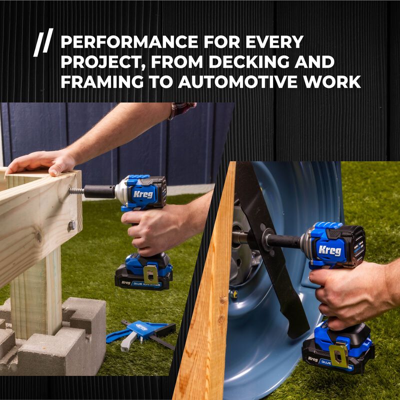 Kreg 20V Ionic Drive&trade; 1/2" Compact Impact Wrench (Tool Only), , hi-res