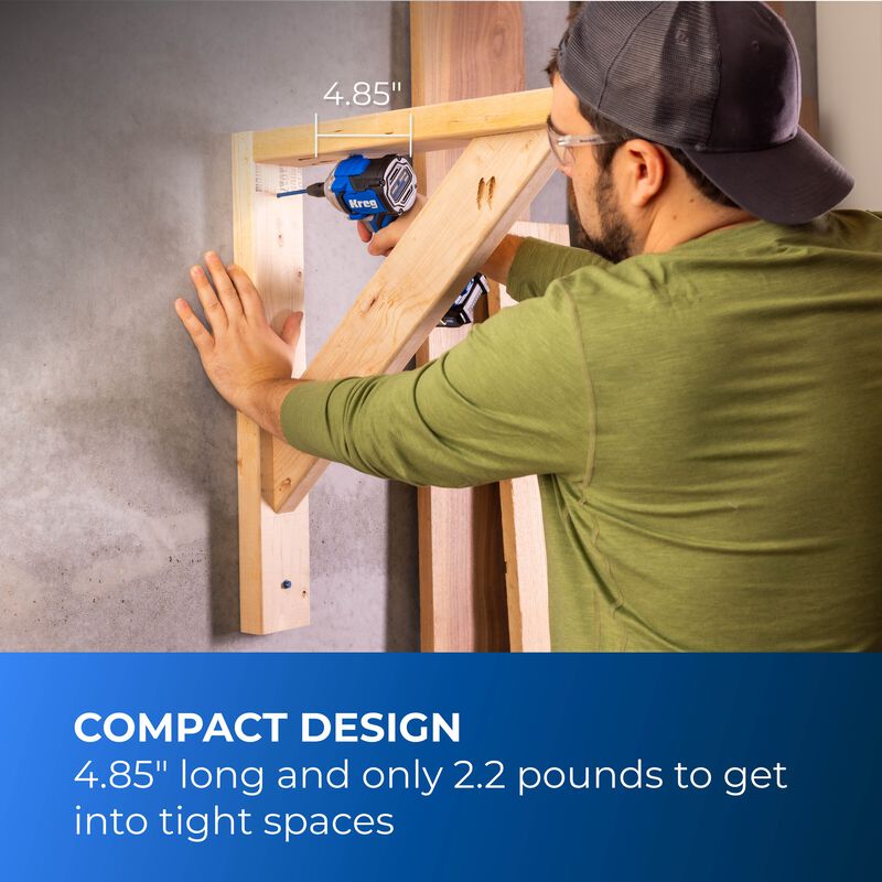 Kreg 20V Ionic Drive&trade; 3/8" Compact Impact Wrench (Tool Only), , hi-res