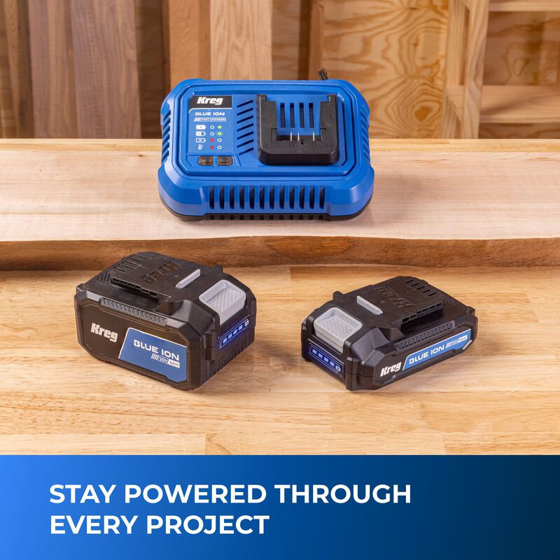 Kreg 20V Blue Ion Battery  Charger Project Bundle  hires