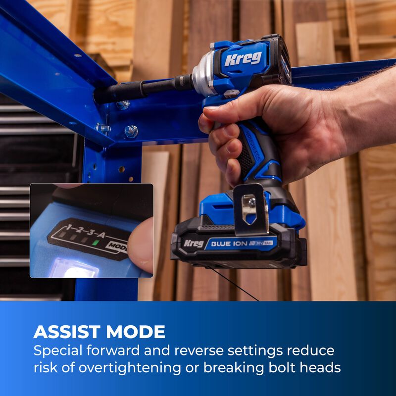 Kreg 20V Ionic Drive&trade; 3/8" Compact Impact Wrench (Tool Only), , hi-res