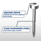 Zinc Pocket-Hole Screws, , hi-res