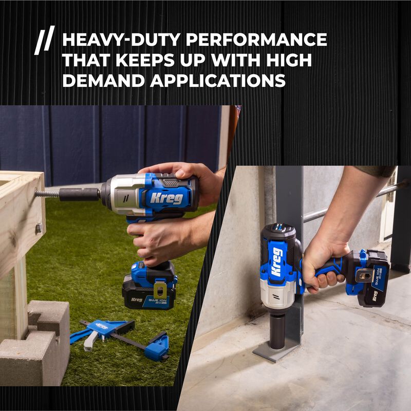 Kreg 20V Ionic Drive&trade; High Torque 1/2" Impact Wrench Kit, , hi-res