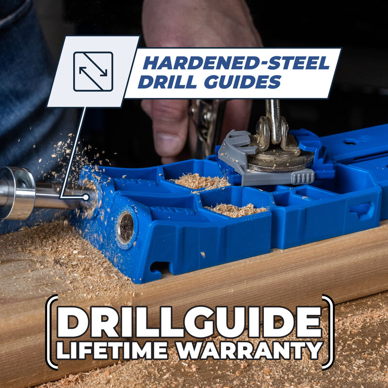 Pocket Hole Jig Drill Guide Master Kit For Carpenter Joinery