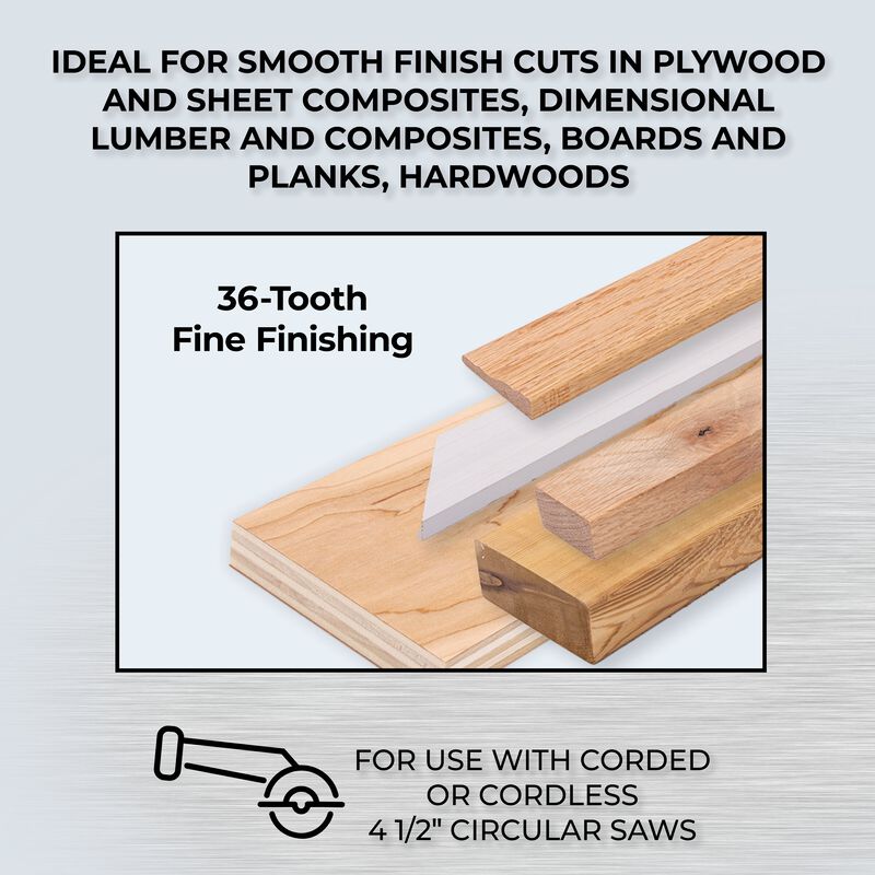 Kreg 4 1/2" SureCut&trade; Fine Finishing 36-Tooth Saw Blade, , hi-res