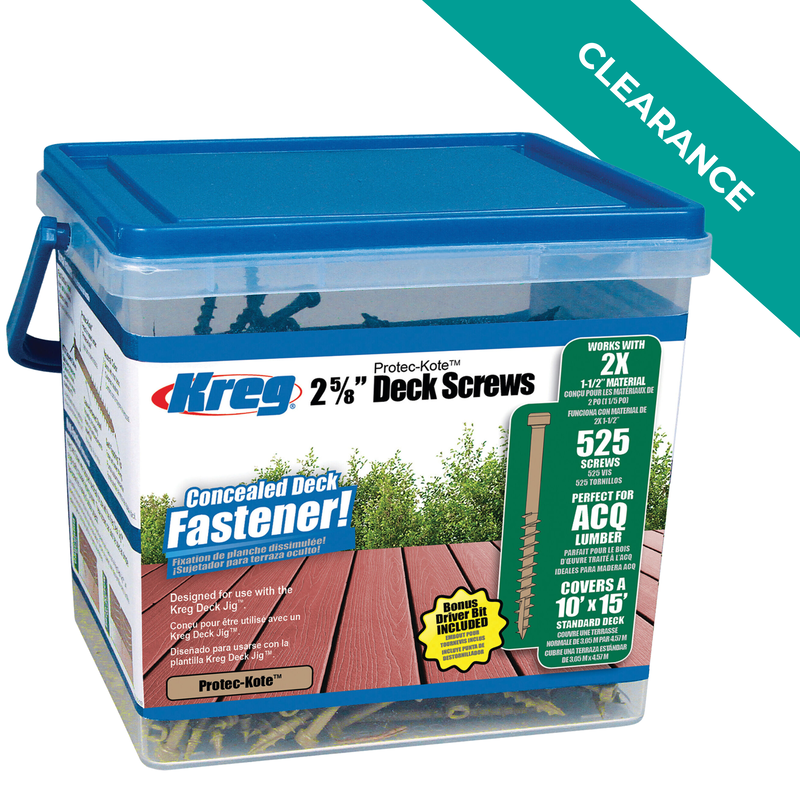 Kreg jig exterior sales screws