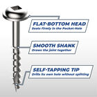 Zinc Pocket-Hole Screws, , hi-res