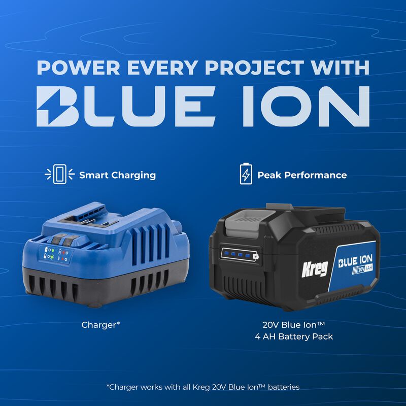 Kreg 20V Ionic Drive&trade; 4 1/2"- 5" Angle Grinder (Tool Only), , hi-res