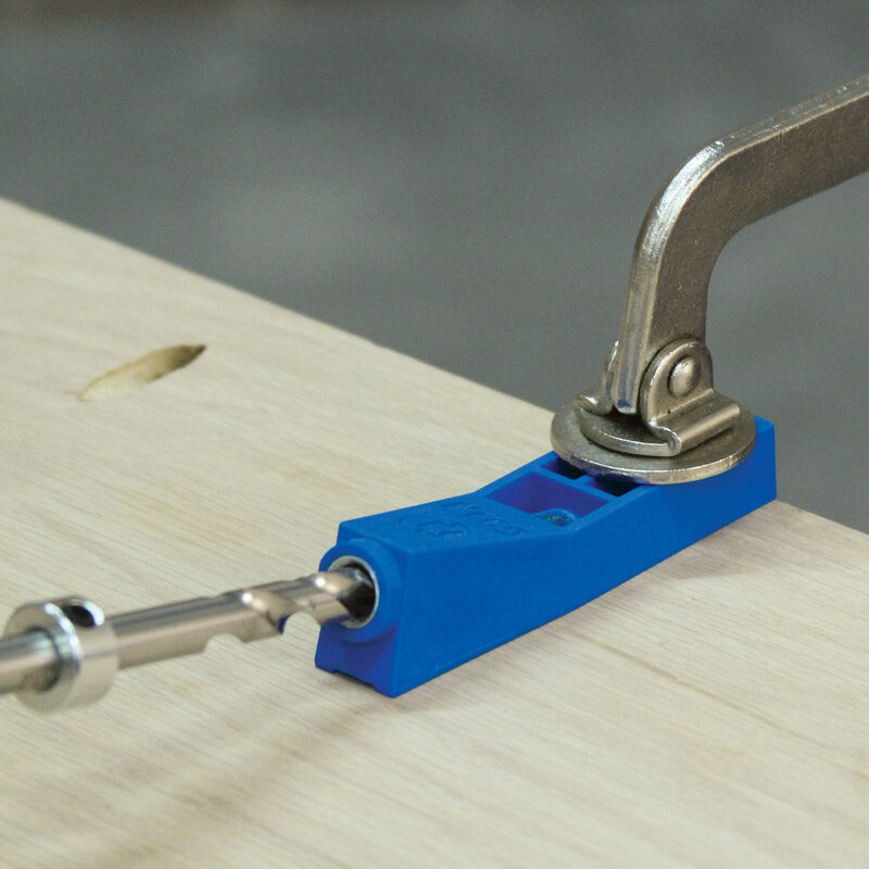 New Mini Pocket Hole Jig Kit Wooden Link System 3 Step Drill Bit