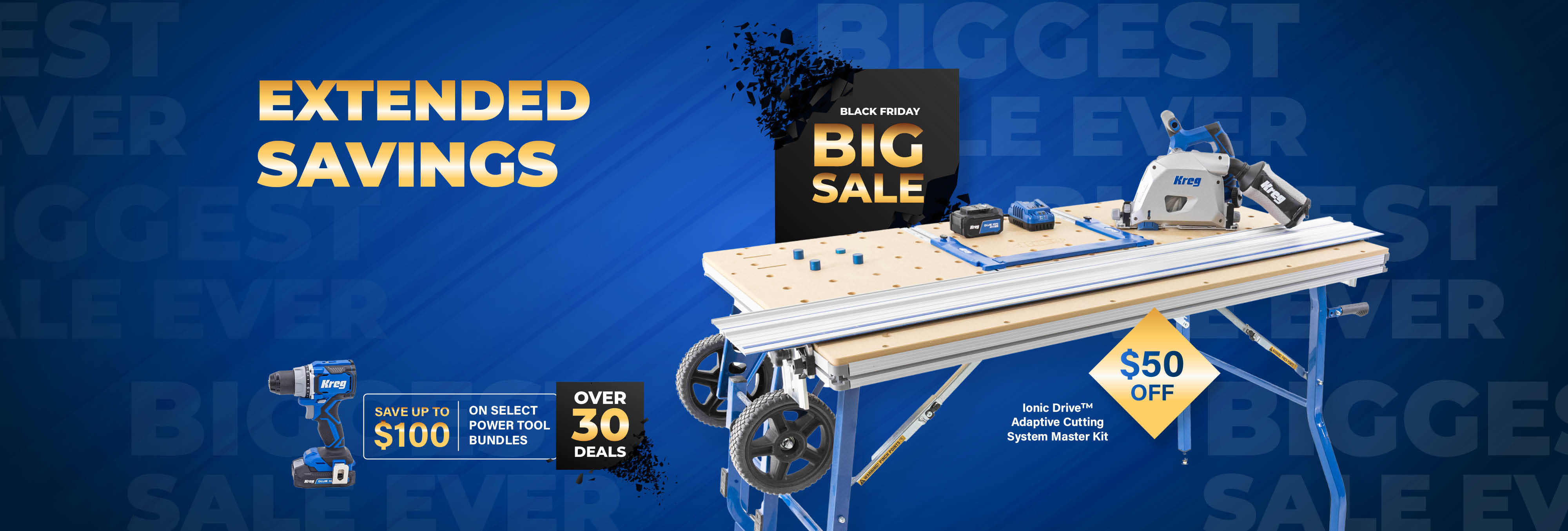 Extended Black Friday Tool Deals at Kreg Tool