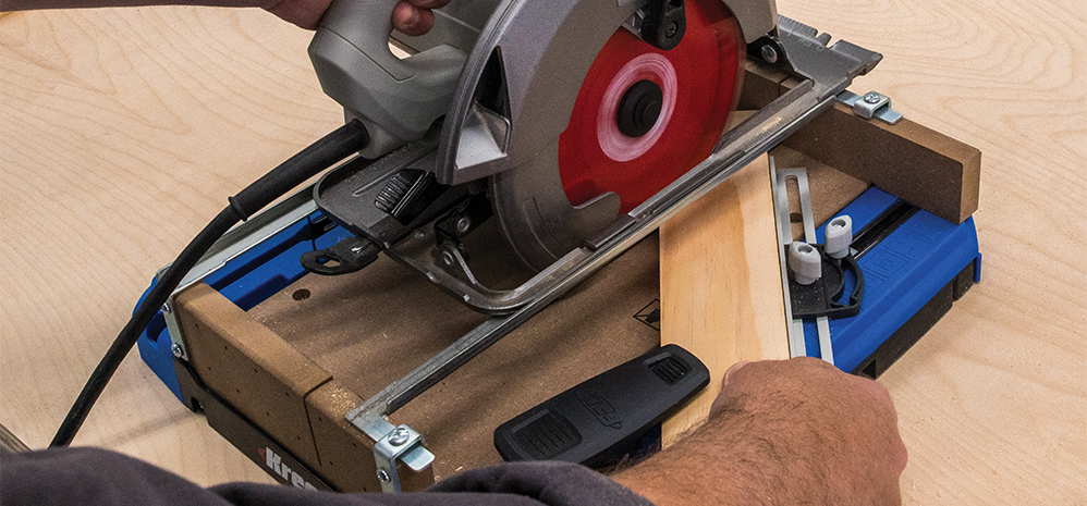 Get high-quality results with a Kreg® cutting guide