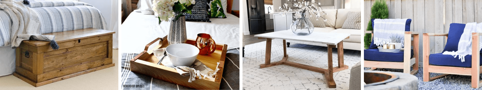 Images of wooden project plans made by Kreg Tool Partners