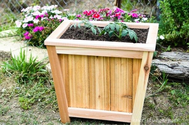 Angled Cedar Planter