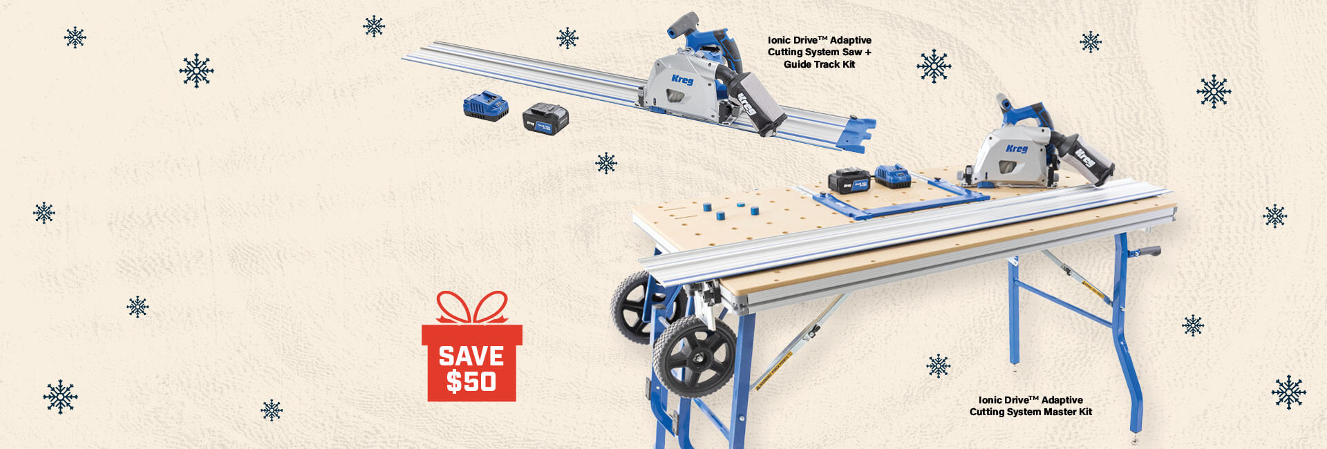 Save $50 on the Ionic Drive Adaptive Cutting System from Kreg