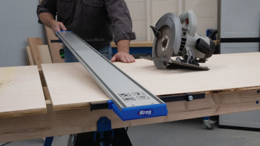 Break down sheet goods up to 48” with just a circular saw