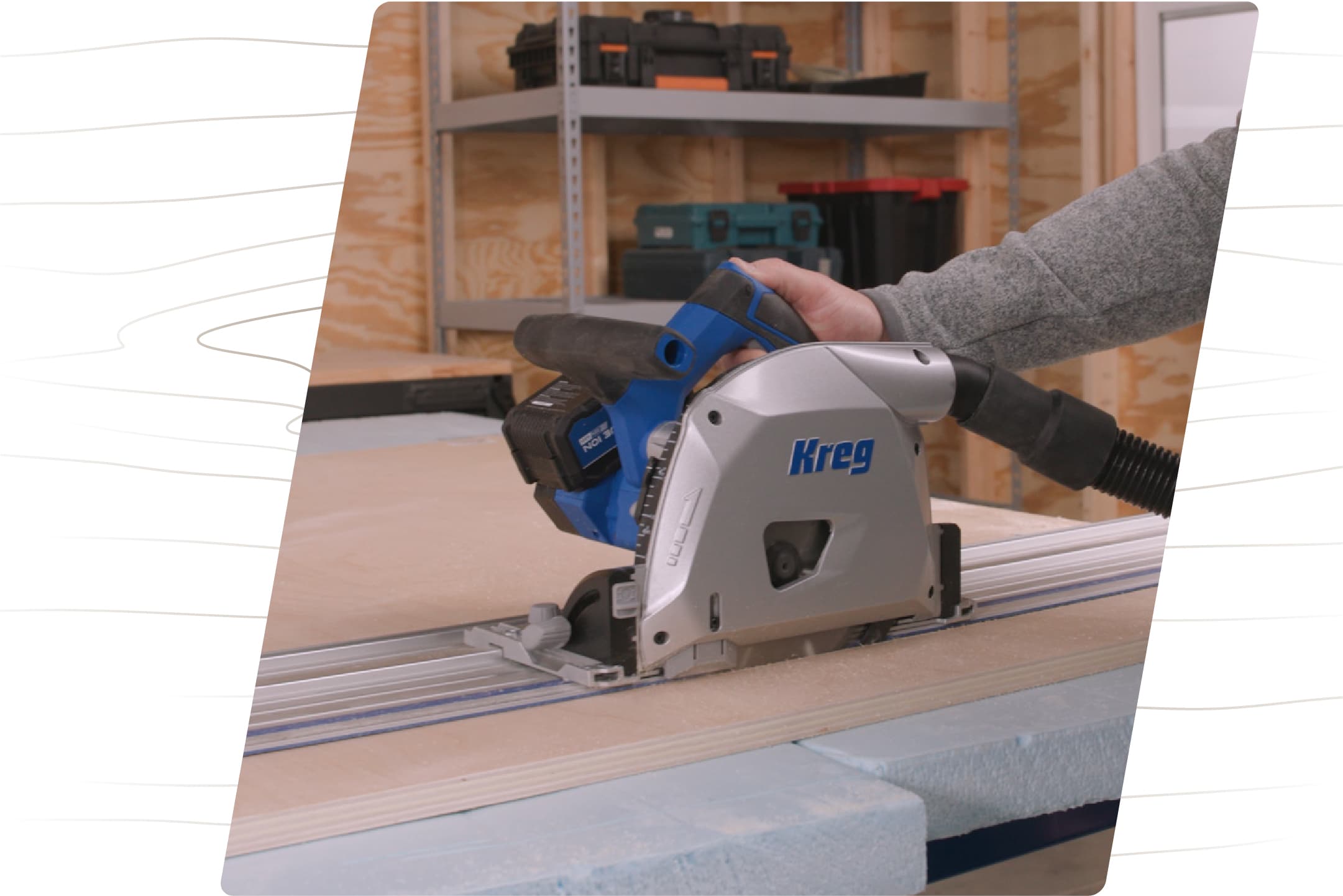 Image of the Kreg Track Saw in use
