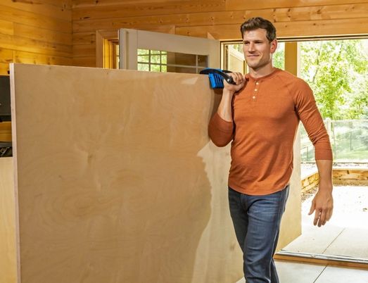 Carry full 4x8 sheets - just clamp, lift and go