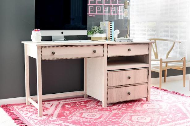 Desk with hideaway printer storage