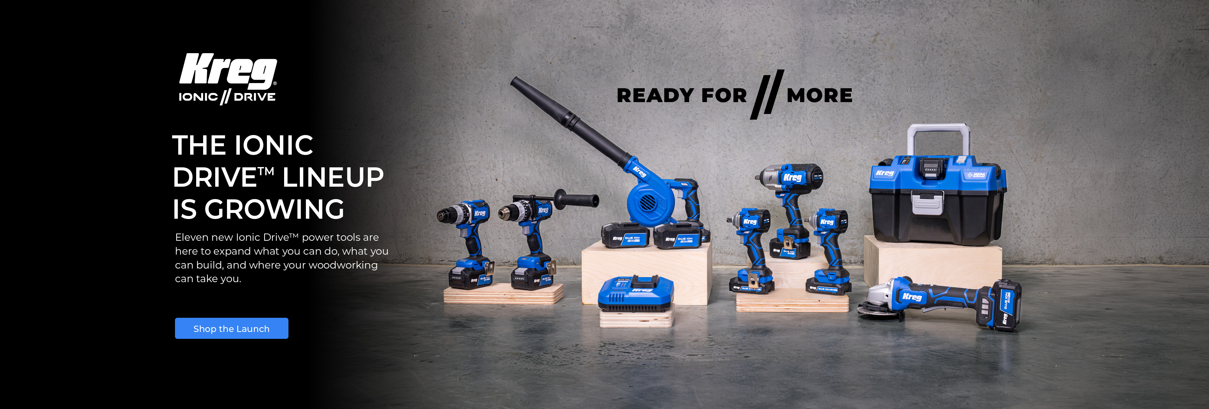 New Ionic Drive Power Tools are now available from Kreg!