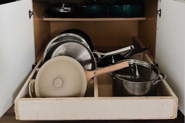 DIY Pot & Pan Cabinet Organizer