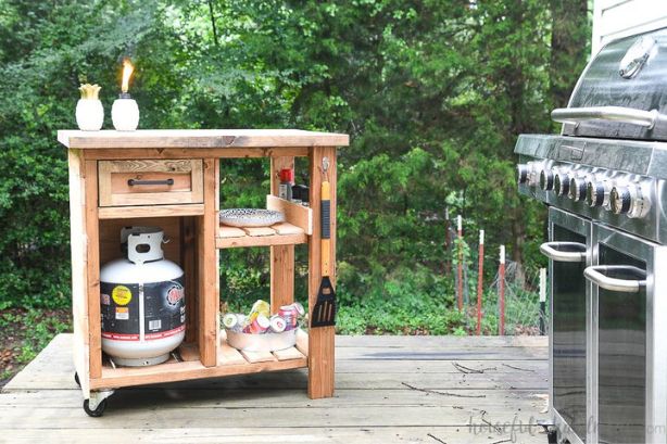 Rolling Grill Table