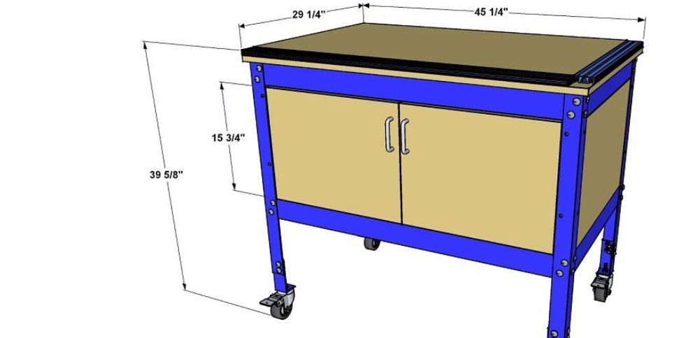 Handy enclosed storage for your Universal Bench