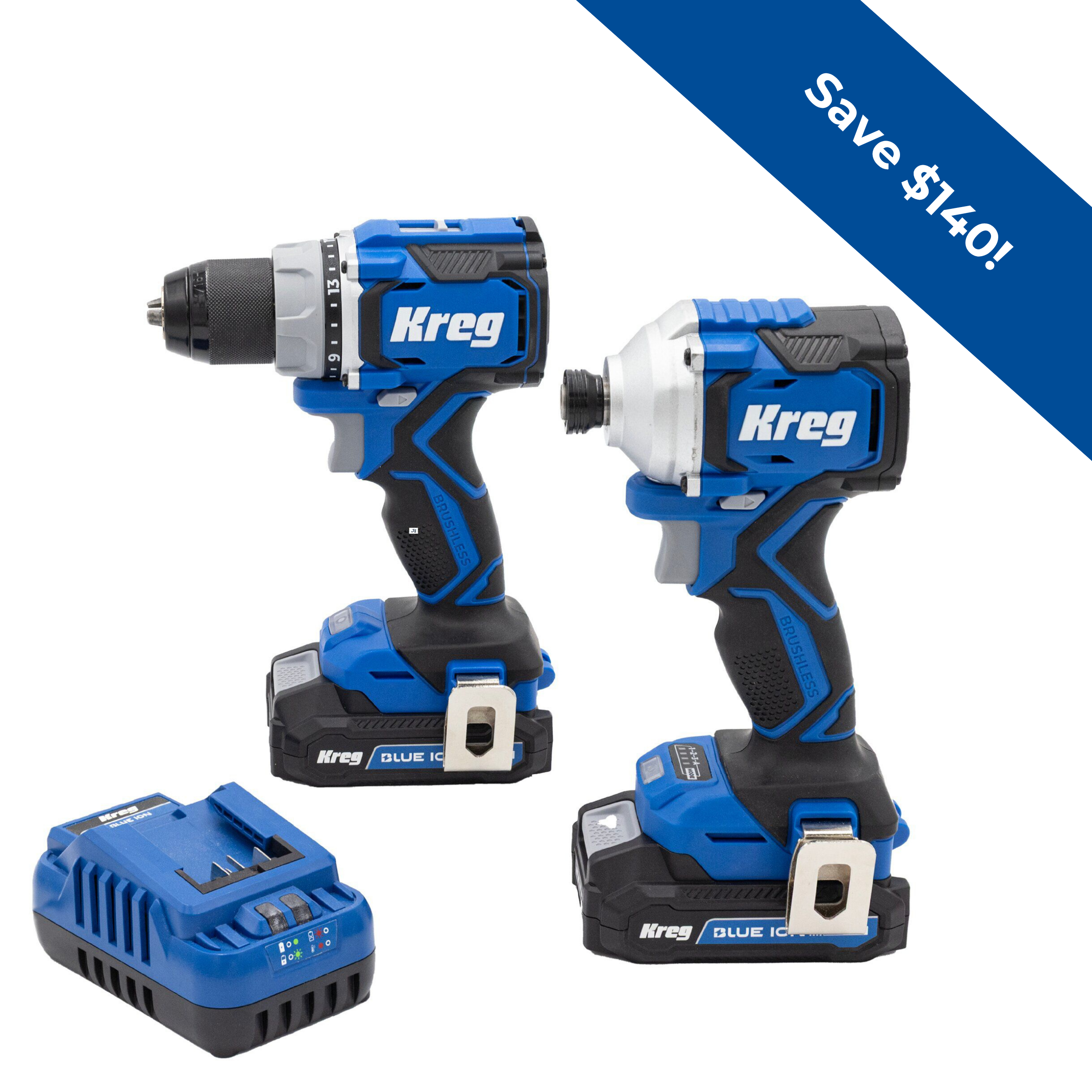 Kreg 20V Ionic Drive™ Drill + Driver Combo Kit