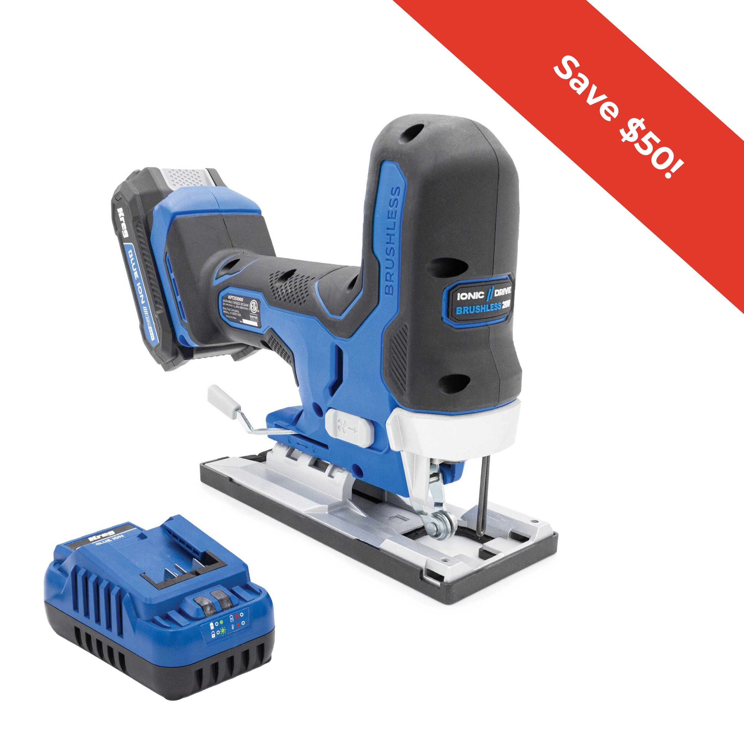 Kreg 20V Ionic Drive™ Barrel Grip Jigsaw Kit